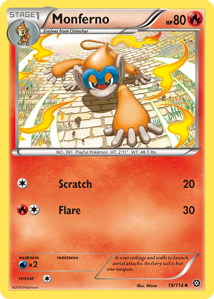 Monferno (19/114) [XY: Steam Siege] | All Aboard Games