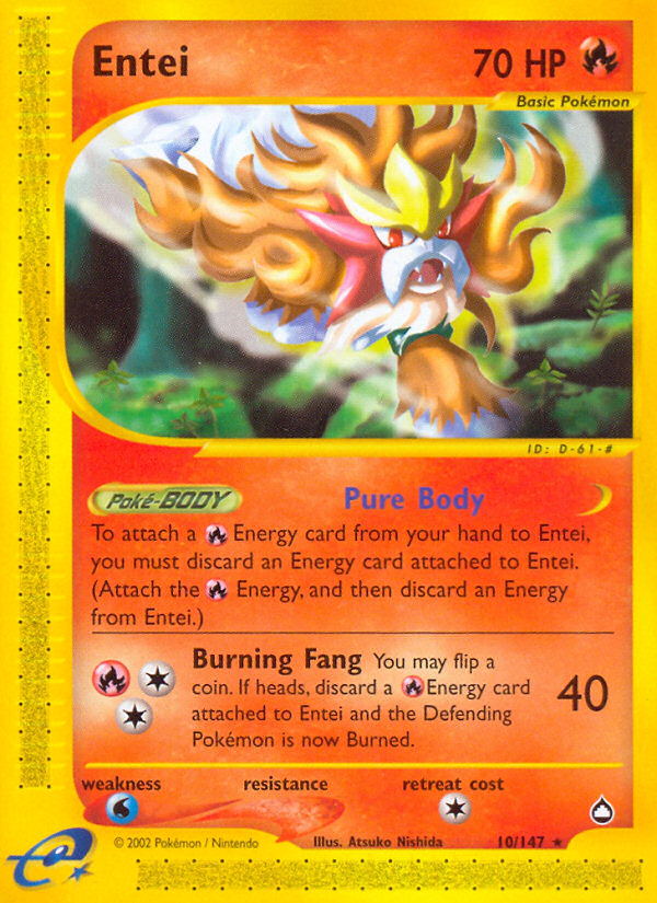 Entei (10/147) [Aquapolis] | All Aboard Games