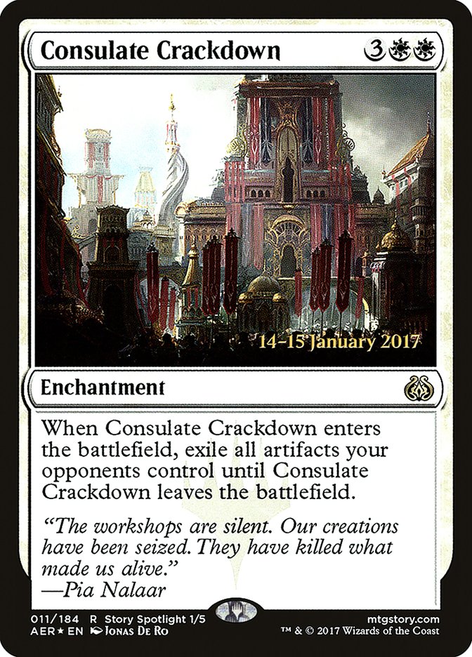 Consulate Crackdown  [Aether Revolt Prerelease Promos] | All Aboard Games