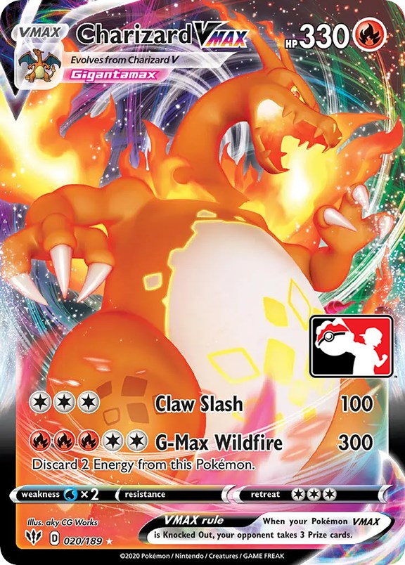 Charizard VMAX (020/189) [Prize Pack Series One] | All Aboard Games