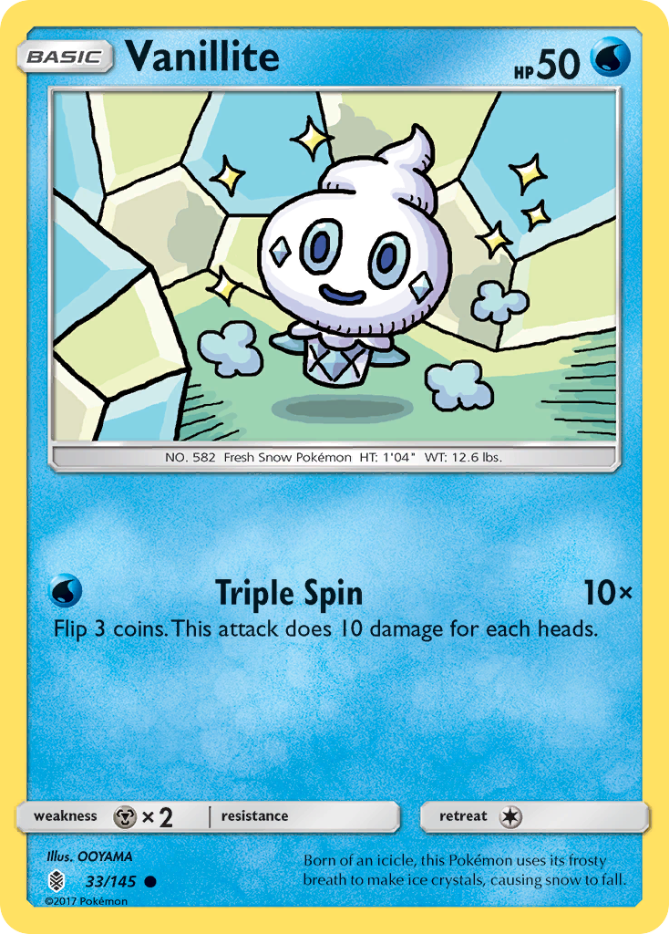 Vanillite (33/145) [Sun & Moon: Guardians Rising] | All Aboard Games