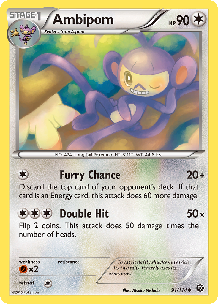 Ambipom (91/114) [XY: Steam Siege] | All Aboard Games