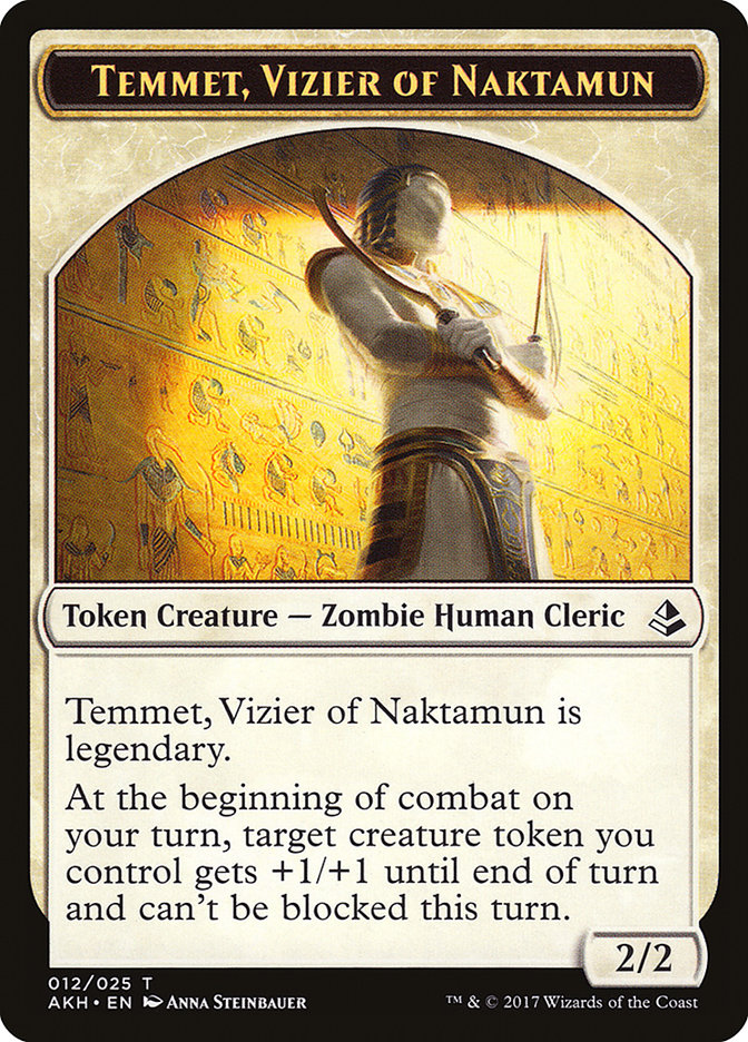 Temmet, Vizier of Naktamun [Amonkhet Tokens] | All Aboard Games