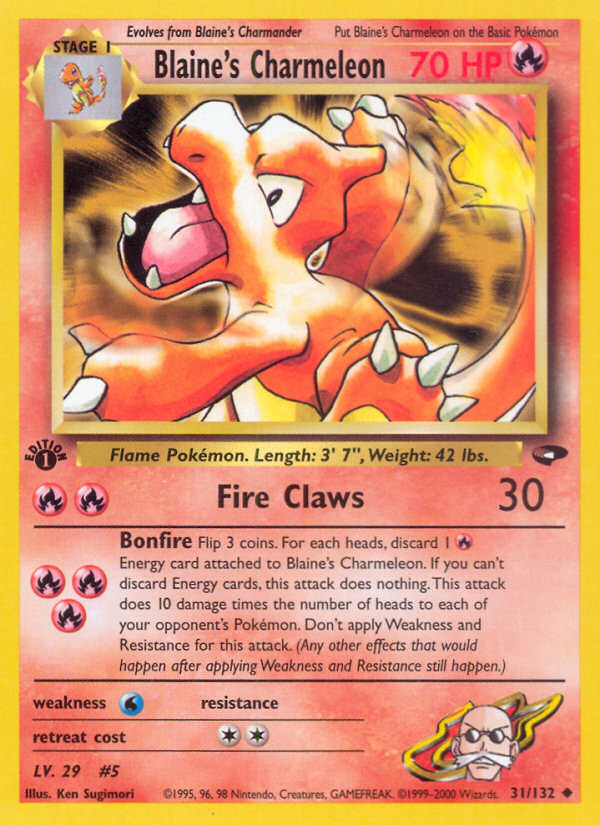 Blaine's Charmeleon (31/132) [Gym Challenge 1st Edition] | All Aboard Games