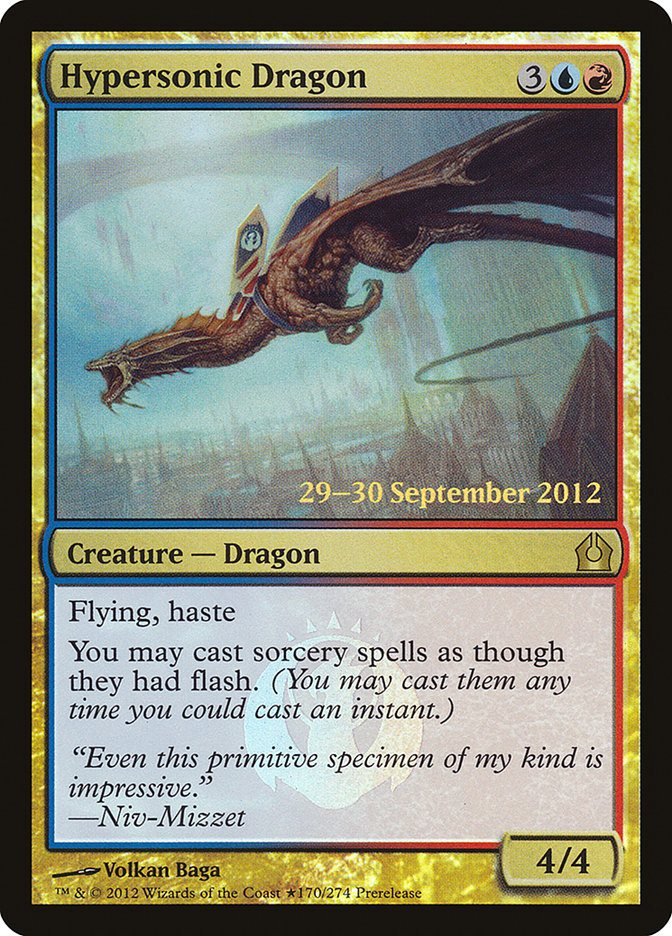 Hypersonic Dragon [Return to Ravnica Prerelease Promos] | All Aboard Games