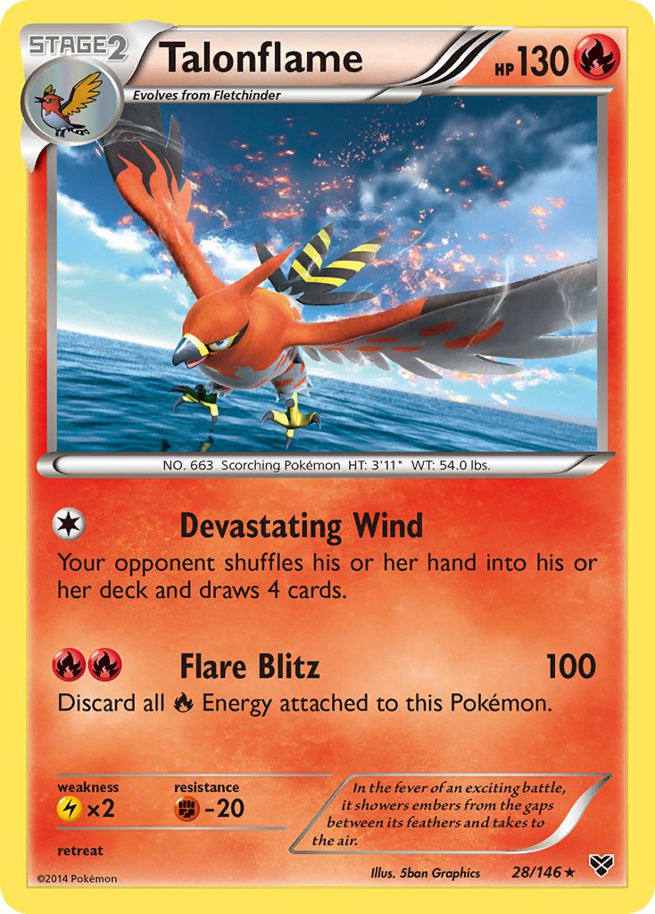 Talonflame (28/146) (Cosmos Holo) (Blister Exclusive) [XY: Base Set] | All Aboard Games