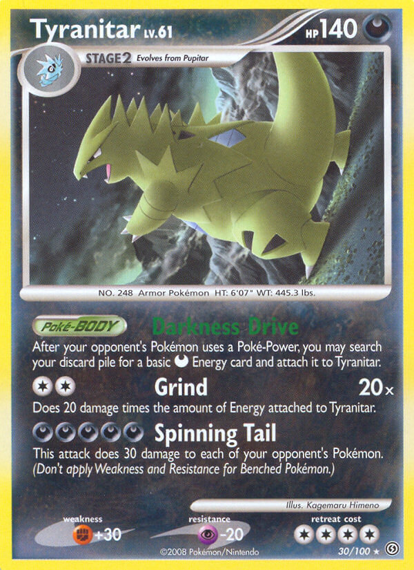 Tyranitar (30/100) (Theme Deck Exclusive) [Diamond & Pearl: Stormfront] | All Aboard Games