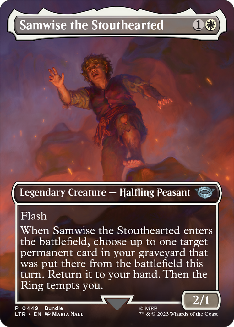 Samwise the Stouthearted (Borderless Alternate Art) [The Lord of the Rings: Tales of Middle-Earth] | All Aboard Games