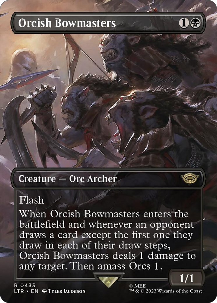 Orcish Bowmasters (Borderless Alternate Art) [The Lord of the Rings: Tales of Middle-Earth] | All Aboard Games