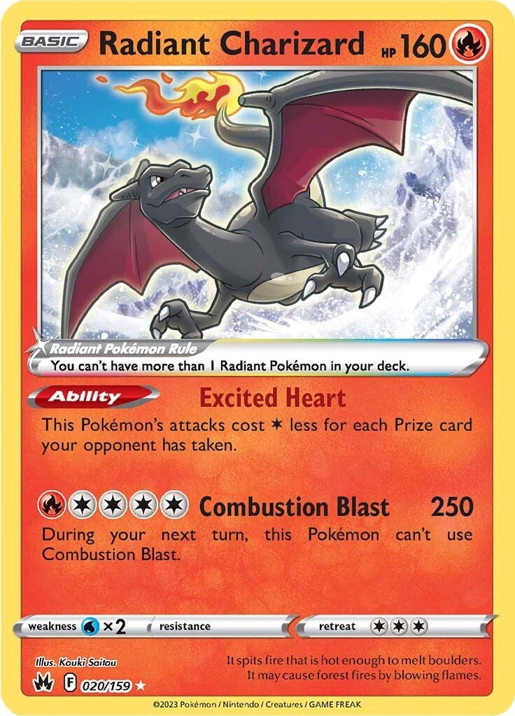 Radiant Charizard (020/159) [Sword & Shield: Crown Zenith] | All Aboard Games