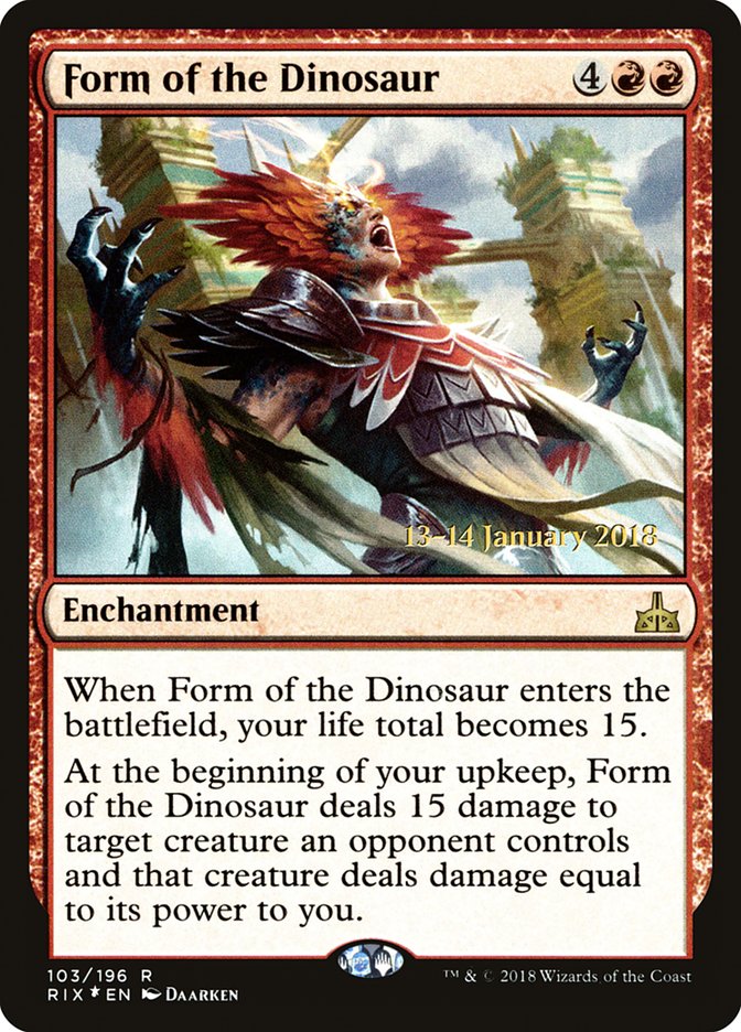 Form of the Dinosaur [Rivals of Ixalan Prerelease Promos] | All Aboard Games