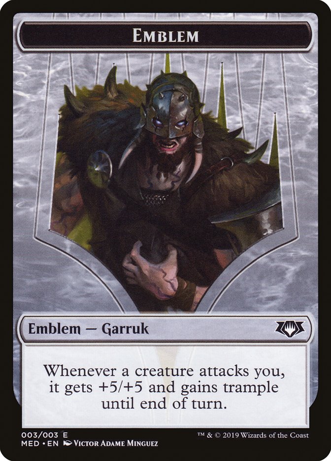 Garruk, Apex Predator Emblem [Mythic Edition Tokens] | All Aboard Games
