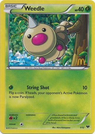 Weedle (1/12) [McDonald's Promos: 2014 Collection] | All Aboard Games