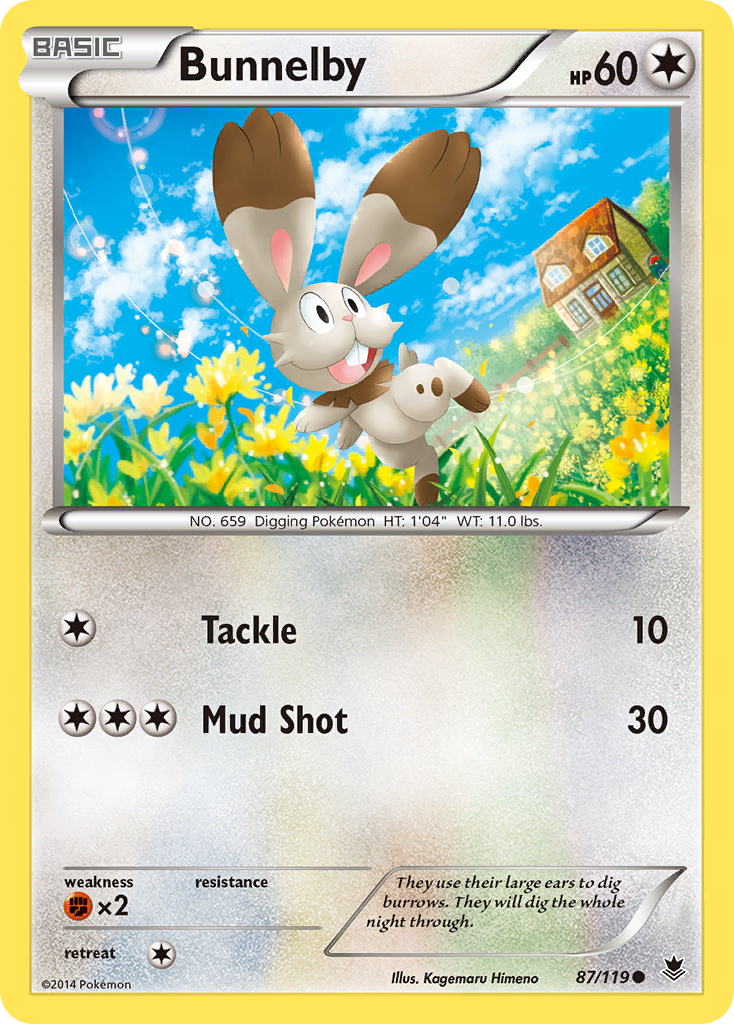 Bunnelby (87/119) [XY: Phantom Forces] | All Aboard Games