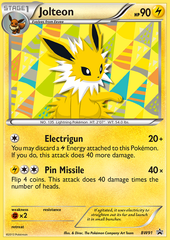 Jolteon (BW91) [Black & White: Black Star Promos] | All Aboard Games