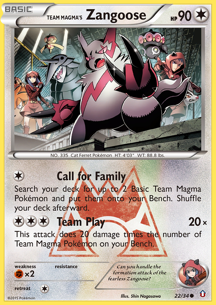 Team Magma's Zangoose (22/34) [XY: Double Crisis] | All Aboard Games