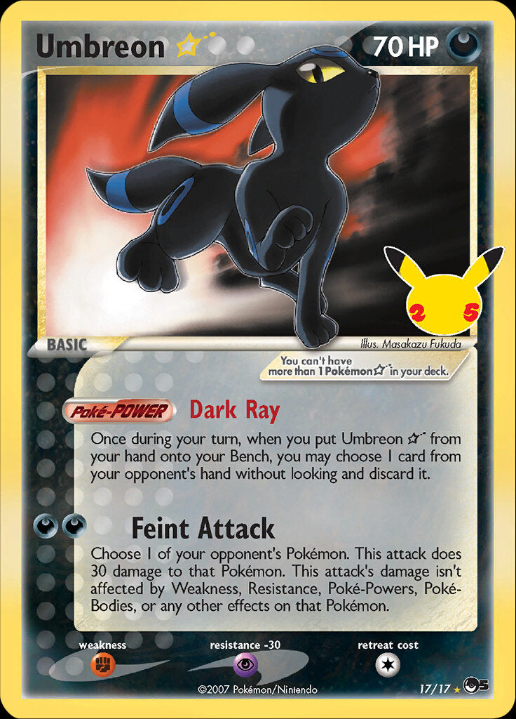 Umbreon (17/17) (Star) [Celebrations: 25th Anniversary - Classic Collection] | All Aboard Games