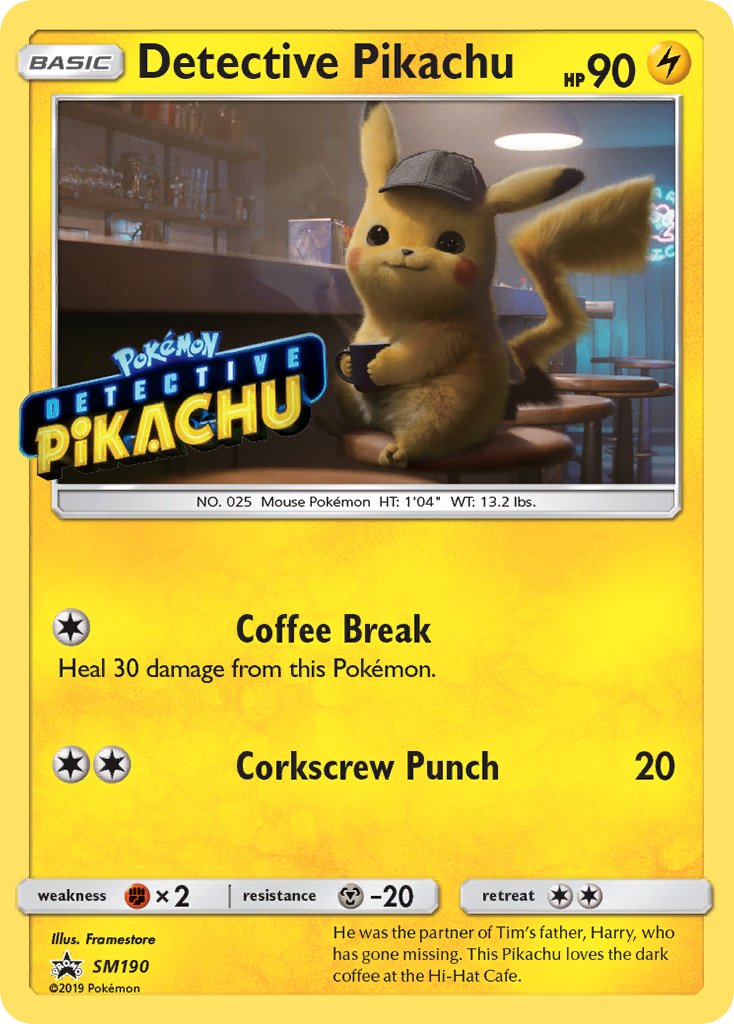 Detective Pikachu (SM190) (Stamped) [Sun & Moon: Black Star Promos] | All Aboard Games