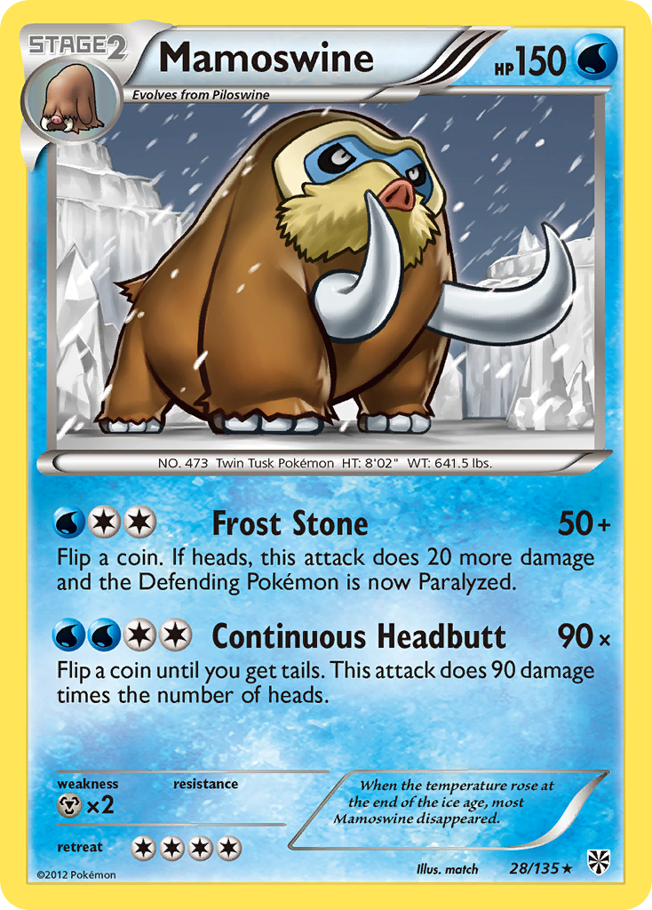 Mamoswine (28/135) [Black & White: Plasma Storm] | All Aboard Games