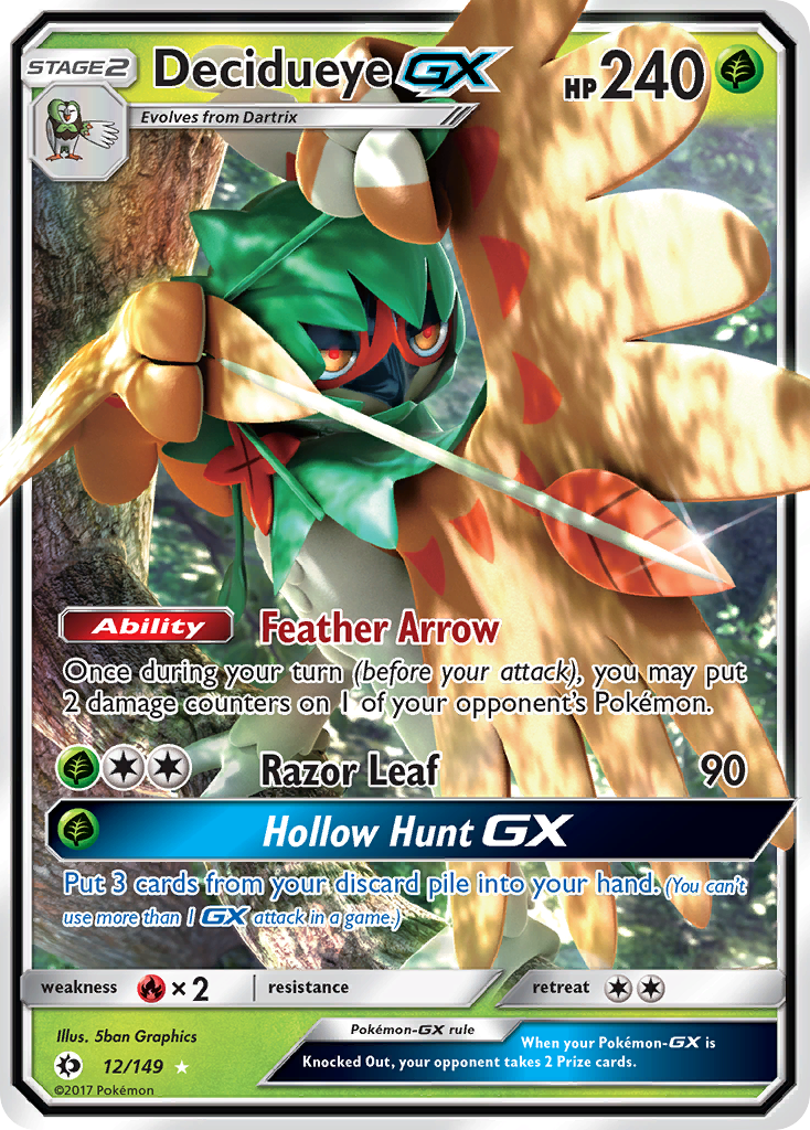 Decidueye GX (12/149) [Sun & Moon: Base Set] | All Aboard Games