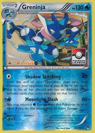 Greninja (40/122) (League Promo 4th Place) [XY: BREAKpoint] | All Aboard Games