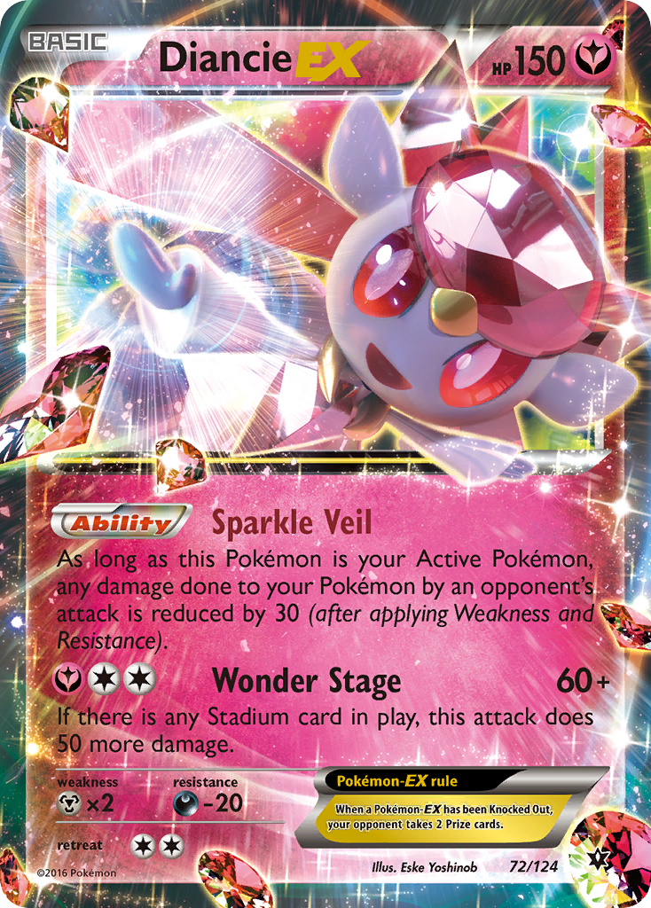 Diancie EX (72/124) [XY: Fates Collide] | All Aboard Games