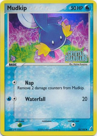 Mudkip (58/100) (Stamped) [EX: Crystal Guardians] | All Aboard Games