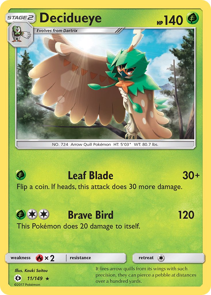 Decidueye (11/149) (Theme Deck Exclusive) [Sun & Moon: Base Set] | All Aboard Games