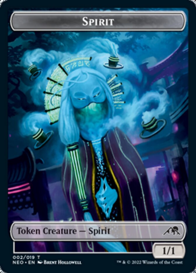 Thopter // Spirit (002) Double-sided Token [Kamigawa: Neon Dynasty Commander Tokens] | All Aboard Games