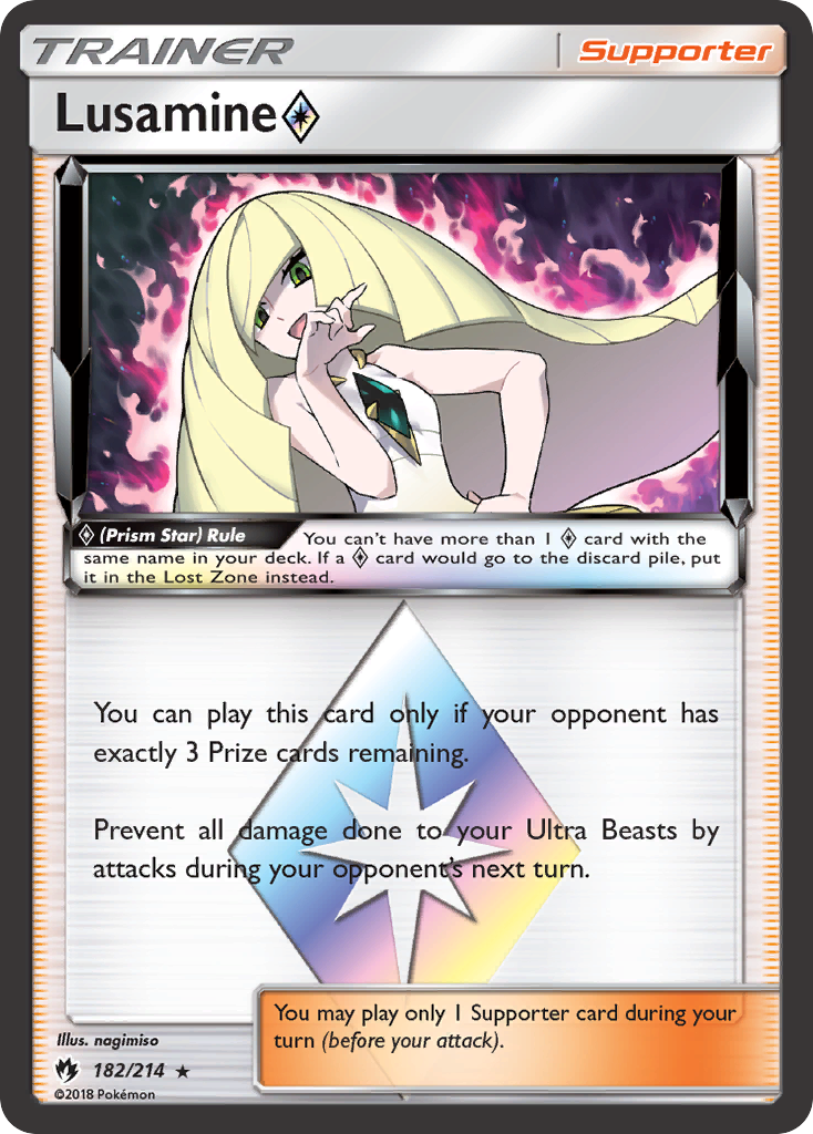 Lusamine (182/214) (Prism Star) [Sun & Moon: Lost Thunder] | All Aboard Games