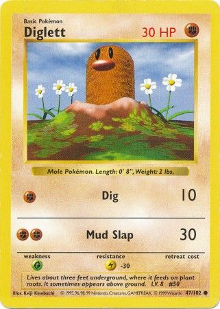 Diglett (47/102) [Base Set Shadowless Unlimited] | All Aboard Games