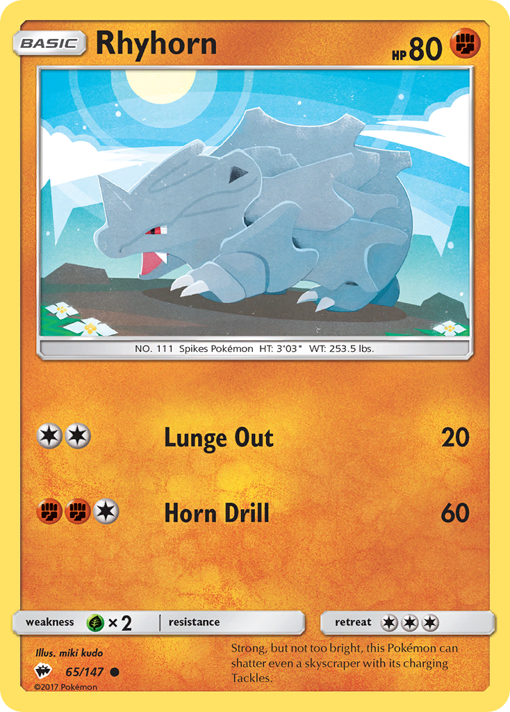 Rhyhorn (65/147) [Sun & Moon: Burning Shadows] | All Aboard Games