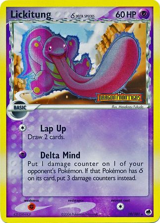 Lickitung (19/101) (Delta Species) (Stamped) [EX: Dragon Frontiers] | All Aboard Games