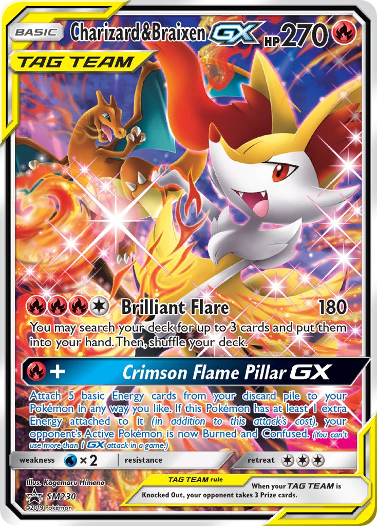 Charizard & Braixen GX (SM230) [Sun & Moon: Black Star Promos] | All Aboard Games