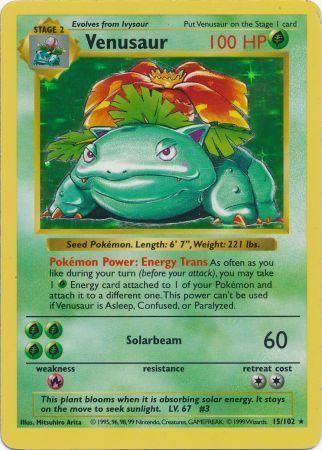 Venusaur (15/102) [Base Set Shadowless Unlimited] | All Aboard Games