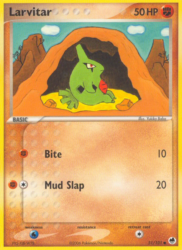 Larvitar (51/101) [EX: Dragon Frontiers] | All Aboard Games