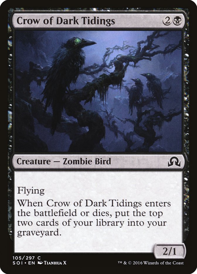 Crow of Dark Tidings [Shadows over Innistrad] | All Aboard Games