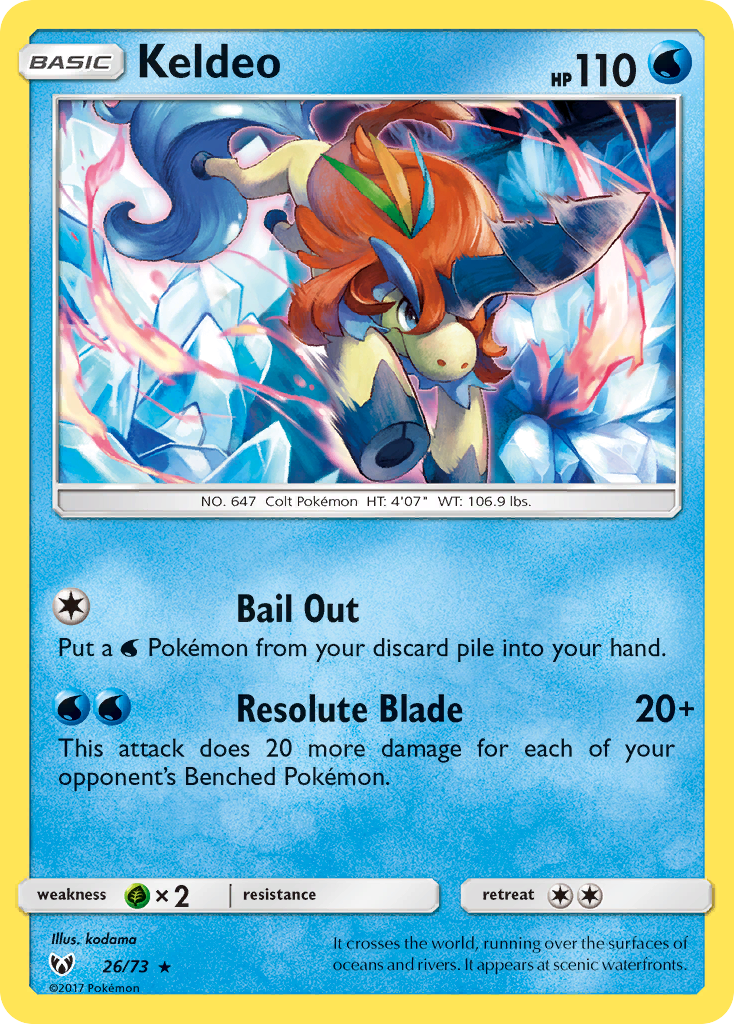 Keldeo (26/73) [Sun & Moon: Shining Legends] | All Aboard Games