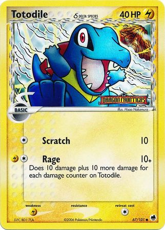 Totodile (67/101) (Delta Species) (Stamped) [EX: Dragon Frontiers] | All Aboard Games