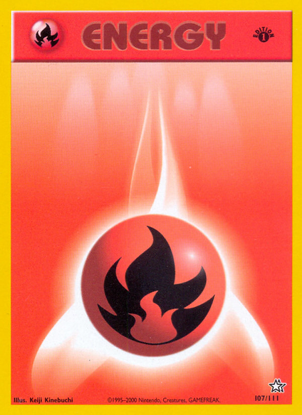 Fire Energy (107/111) [Neo Genesis 1st Edition] | All Aboard Games
