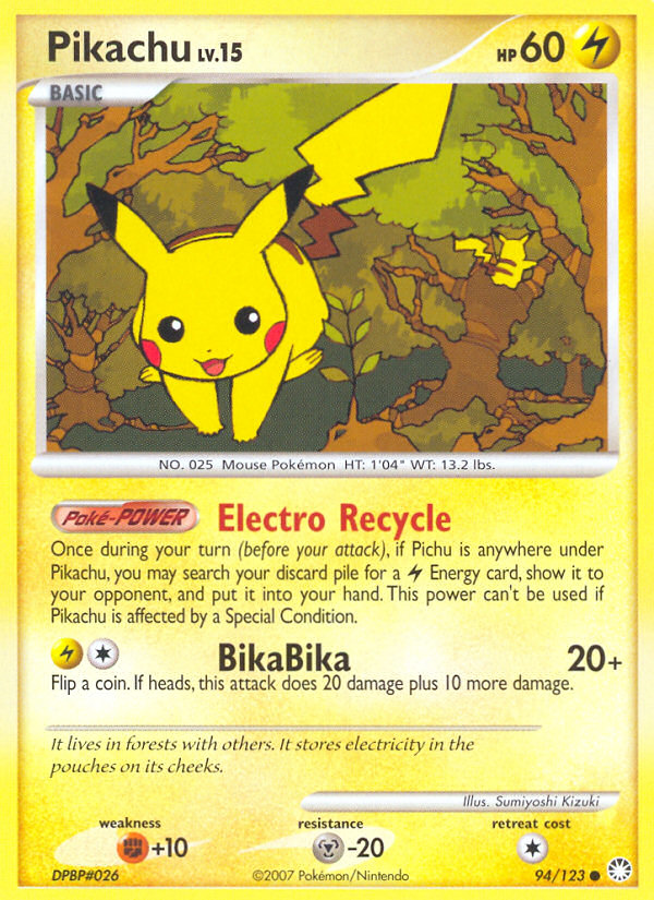 Pikachu (94/123) [Diamond & Pearl: Mysterious Treasures] | All Aboard Games