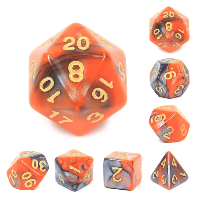 7pc Blend Silver-Orange w/ Gold - HDB10 | All Aboard Games