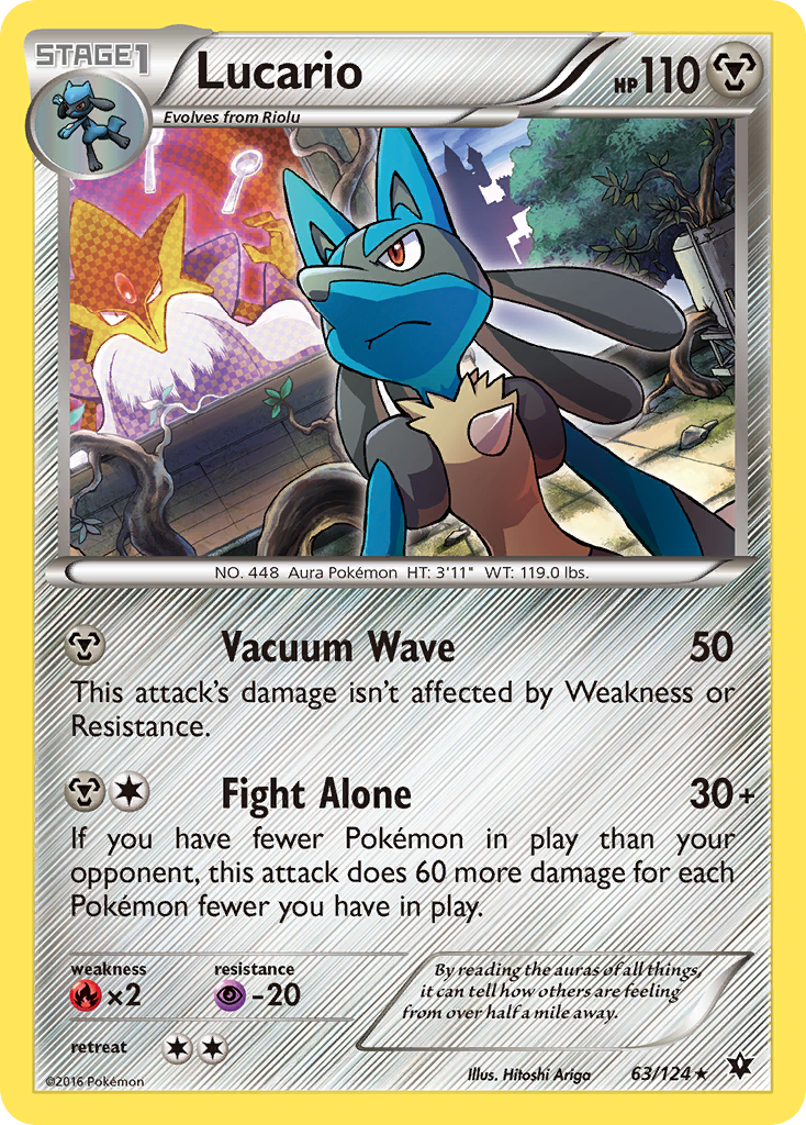 Lucario (63/124) (Cosmos Holo) [XY: Fates Collide] | All Aboard Games