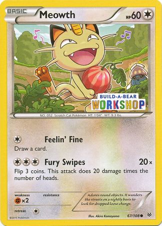 Meowth (67/108) (Build A Bear Workshop Exclusive) [XY: Roaring Skies] | All Aboard Games