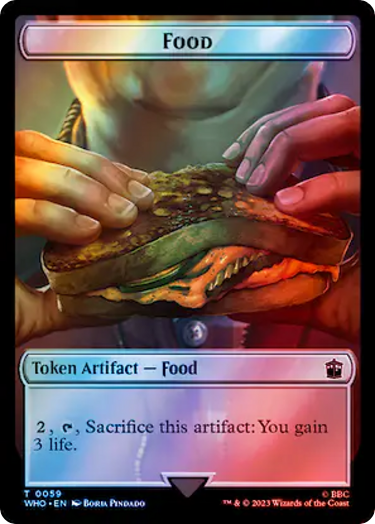 Alien // Food (0059) Double-Sided Token (Surge Foil) [Doctor Who Tokens] | All Aboard Games