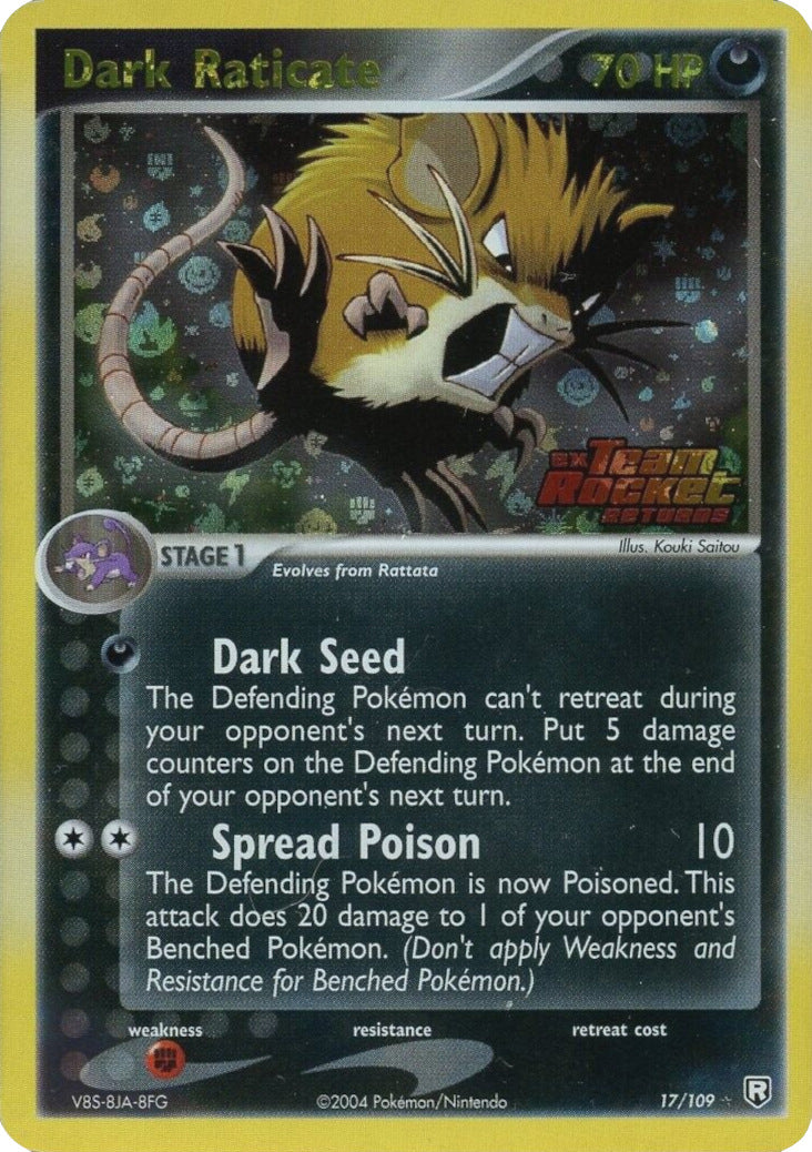 Dark Raticate (17/109) (Stamped) [EX: Team Rocket Returns] | All Aboard Games