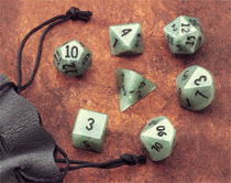 7pc 12mm Dwarven Stones: Green Aventurine Polyhedral Set - CC02005 | All Aboard Games