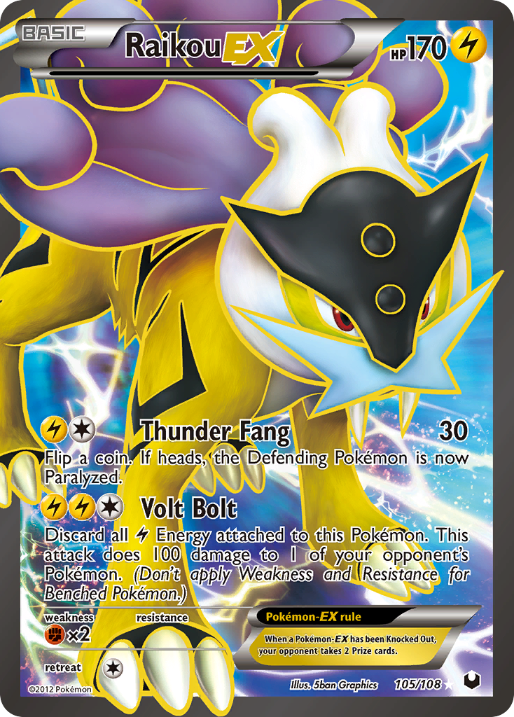 Raikou EX (105/108) [Black & White: Dark Explorers] | All Aboard Games