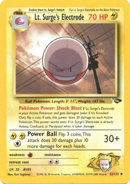 Lt. Surge's Electrode (52/132) [Gym Challenge Unlimited] | All Aboard Games