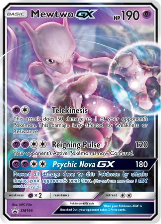 Mewtwo GX (SM196) (Jumbo Card) [Sun & Moon: Black Star Promos] | All Aboard Games